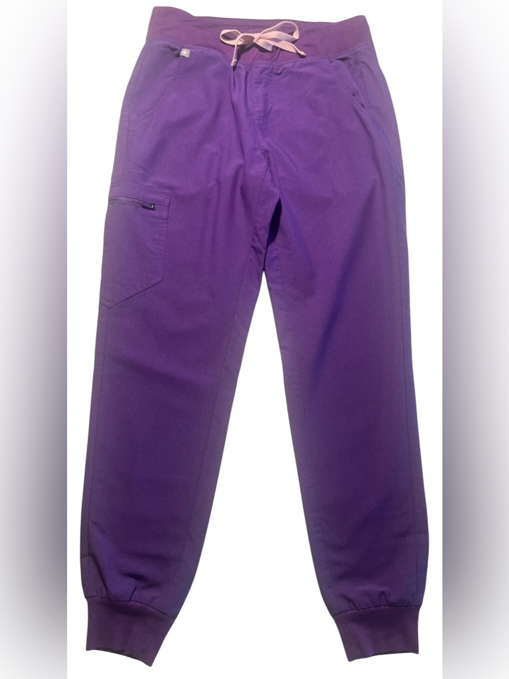 💜FIGS Set of both Small Ultra Violet Casma Scrub Top NWT & Zamora pants EUC - Picture 8 of 14